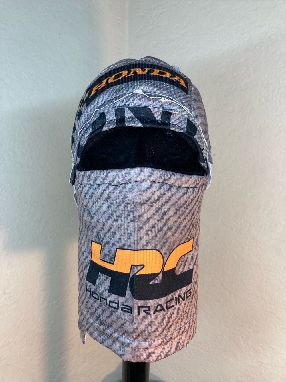 Streetwear Balaclava made from Honda racing attire. Cut n sew.